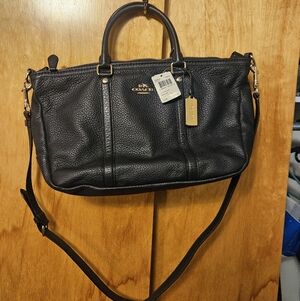 Coach Midnight Pebbled Leather Tote